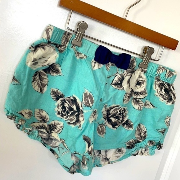 AERIE | Women’s Turquoise Floral Pattern Shorts Size Small Petite (SP) - Picture 4 of 5